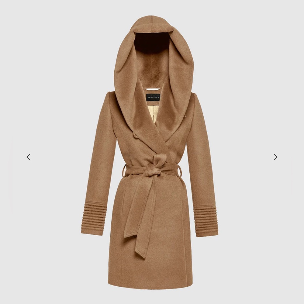 Sentaler baby alpaca coat. Small. Camel/Tan